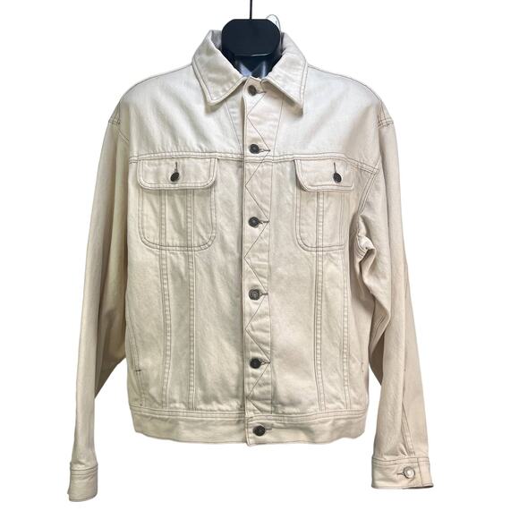 Vintage GAP Denim White Trucker Jean Jacket